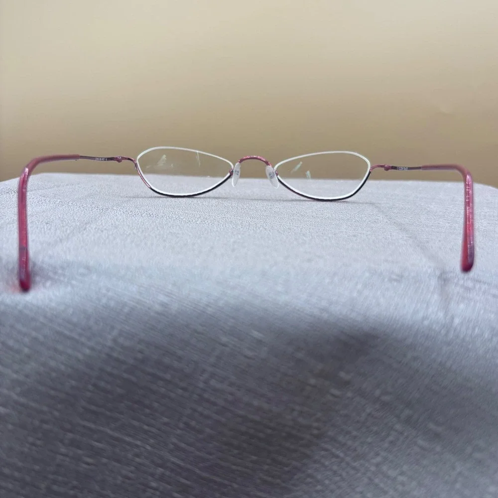 Ellen Tracy ET3016 Burgundy Cat Eye Half Rim Eyeglasses Frames 47-21-140